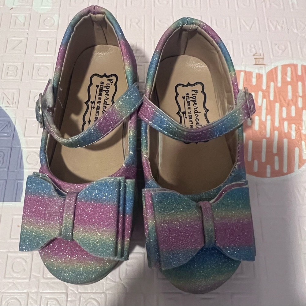 Pipperdoodles Shoes rainbow toddler girl